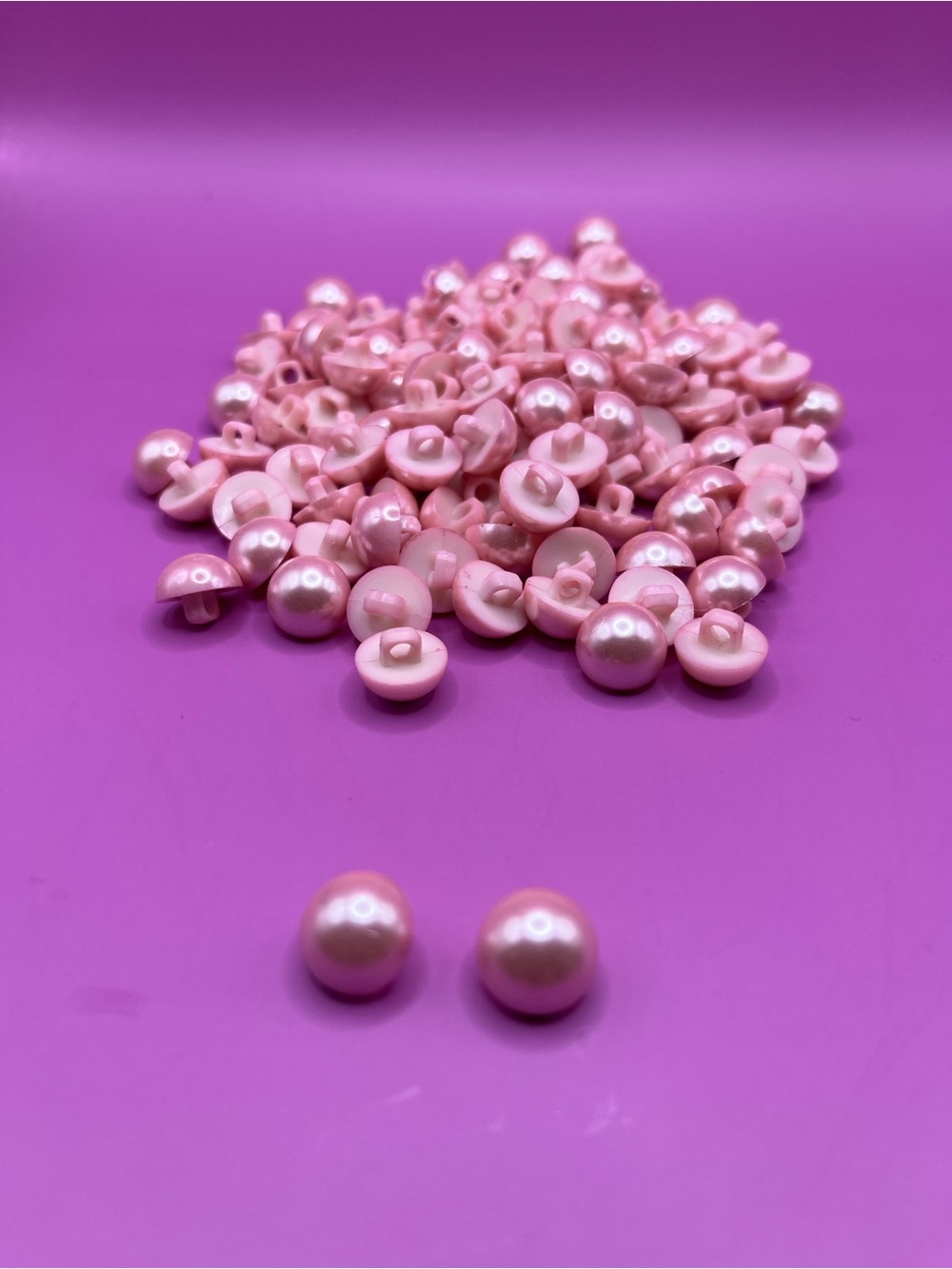 Vintage Pink Pearl Shank Buttons